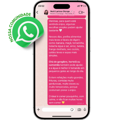 Ícone do bônus Grupo VIP no WhatsApp para troca de experiências entre pacientes em emagrecimento saudável com as canetinhas.